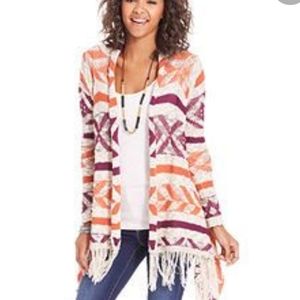 American Rag western Aztec drape front cardigan